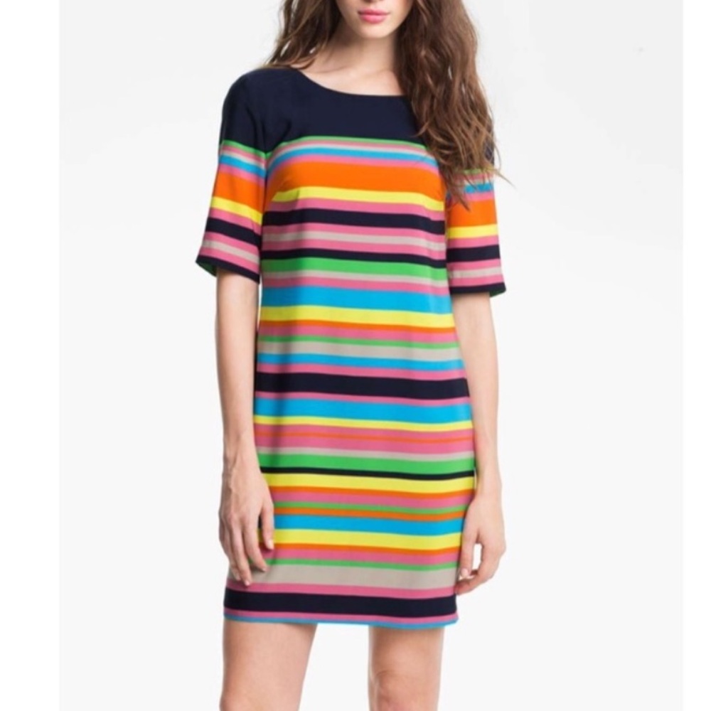 Trina Turk Flagimi Sheath Crew Neck Dress